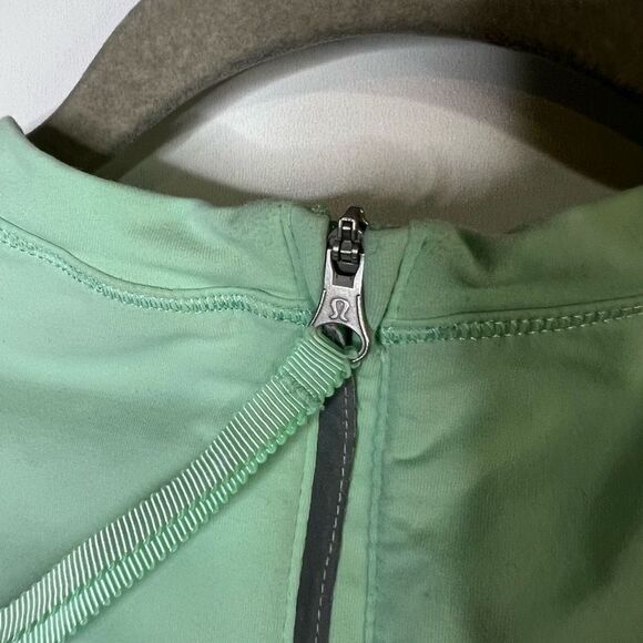 🍋Lululemon Run: Warm Up Crew Fresh Teal Mint Green size 4 - Picture 13 of 14